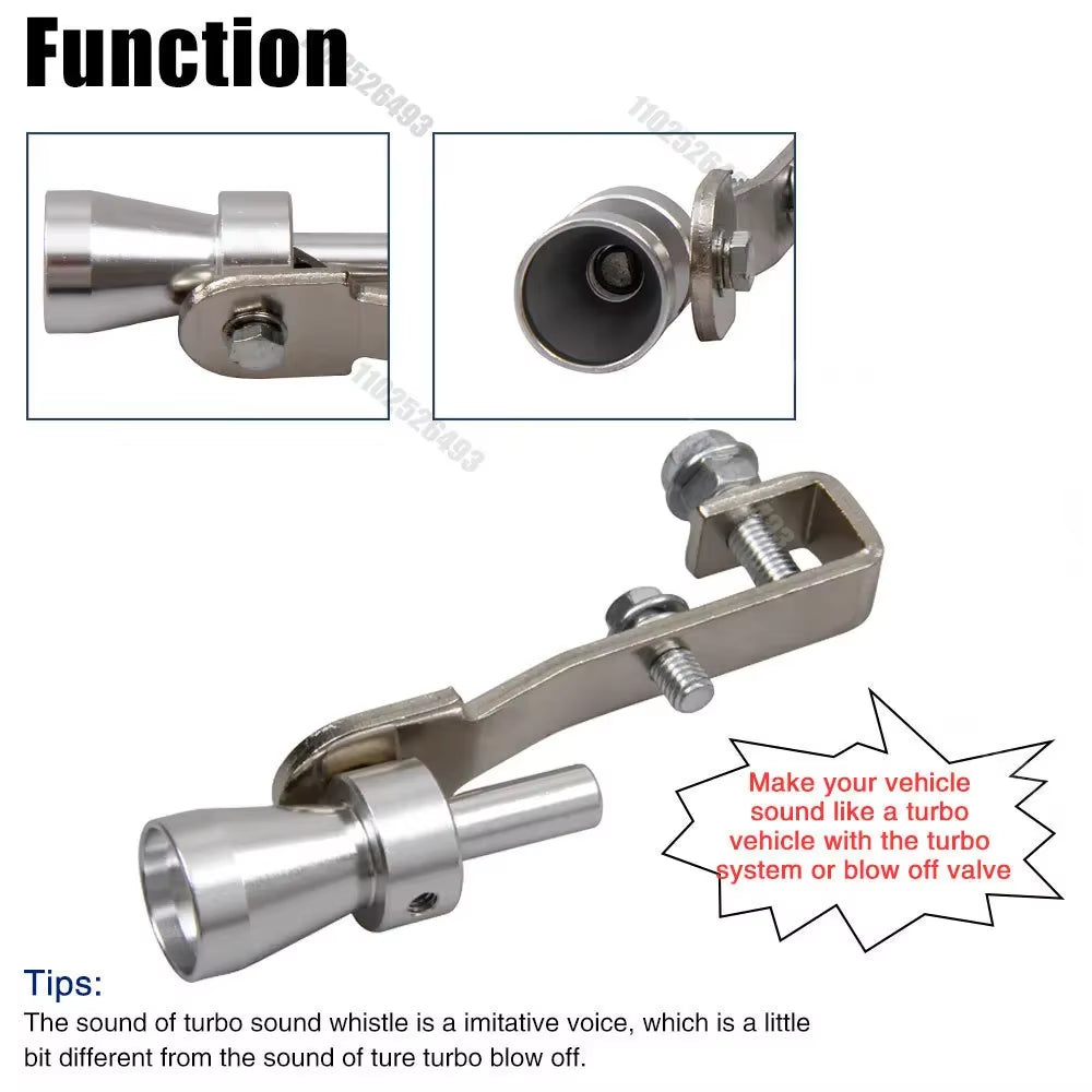 Universal Turbo Sound Simulator Whistle for Car Exhaust - Enhance Your Vehicle's Sound!